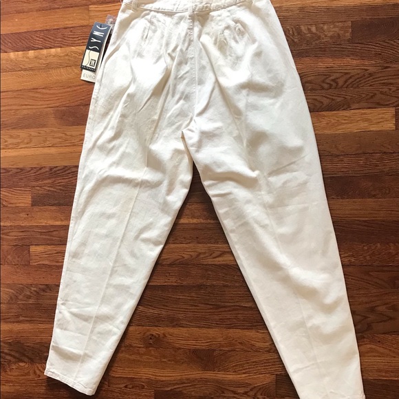 NWT VTG 90s UnionBay Super High Waisted Baggy Silhouette Tapered Leg Pants Sz 16 - Picture 3 of 11